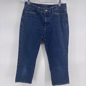 Lauren Jeans Co. Ralph Lauren Blue Denim Cropped Jeans Womens Size 4, 20" inseam
